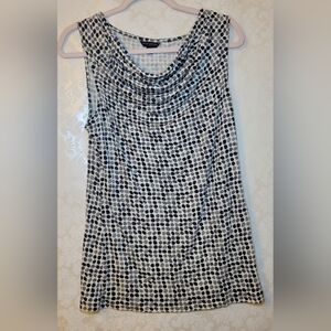 Banana Republic Navy and White Patterned Top